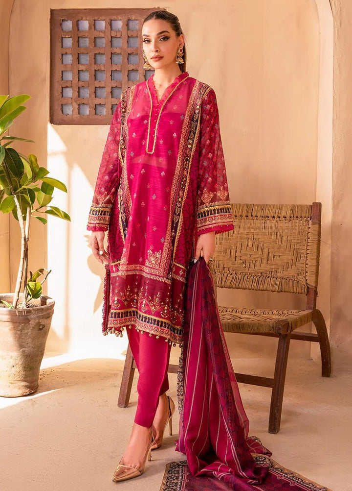 Afshan By Zoya & Fatima Embroidered Monark Suits Unstitched 4 Piece ZOF23A Zimil - Eid Collection