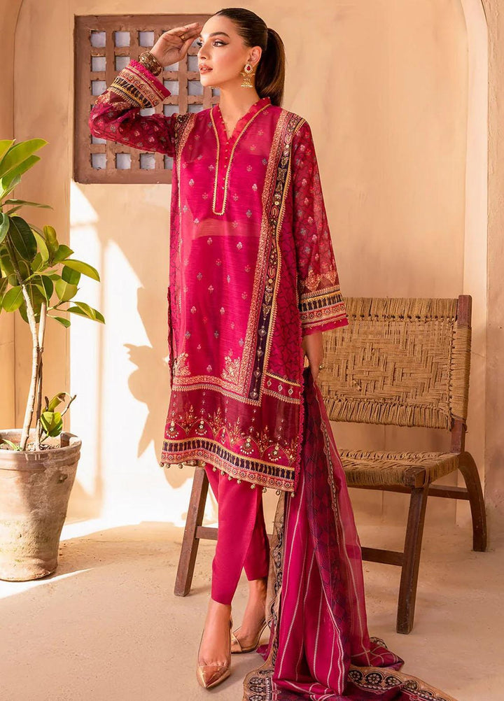 Afshan By Zoya & Fatima Embroidered Monark Suits Unstitched 4 Piece ZOF23A Zimil - Eid Collection