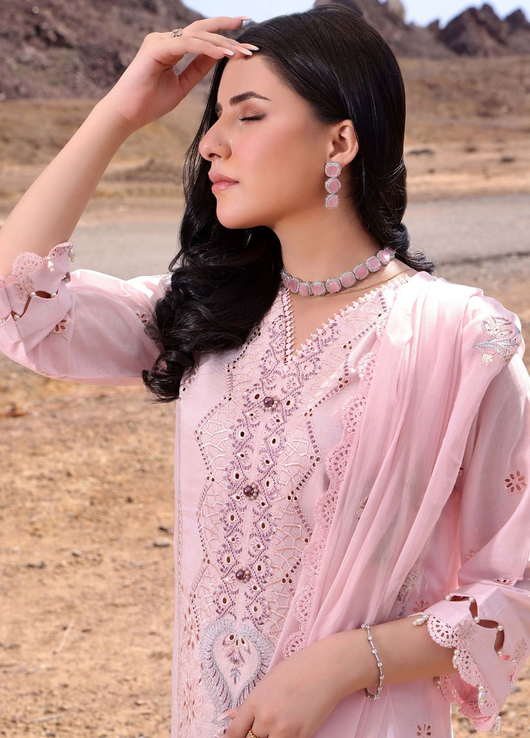 Afsoon By Humdum Embroidered Lawn Suit Unstitched 3 Piece HD24AL D-02 - Summer Collection