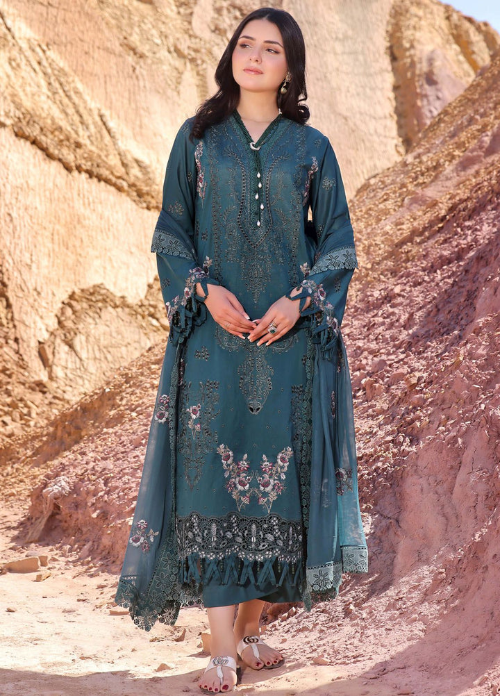 Afsoon By Humdum Embroidered Lawn Suit Unstitched 3 Piece HD24AL D-03 - Summer Collection