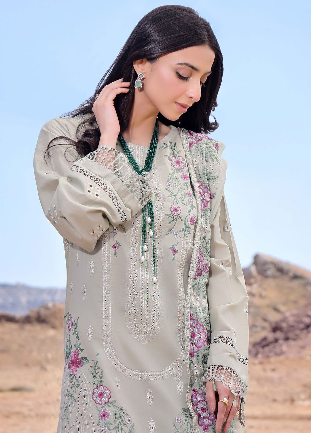 Afsoon By Humdum Embroidered Lawn Suit Unstitched 3 Piece HD24AL D-04 - Summer Collection