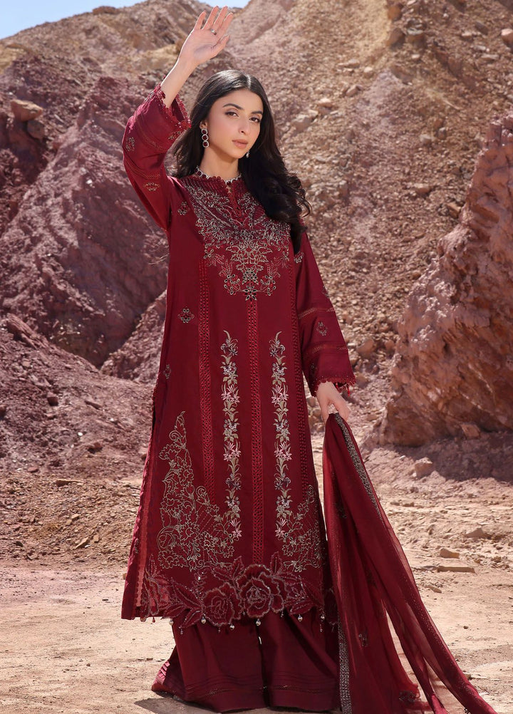 Afsoon By Humdum Embroidered Lawn Suit Unstitched 3 Piece HD24AL D-05 - Summer Collection