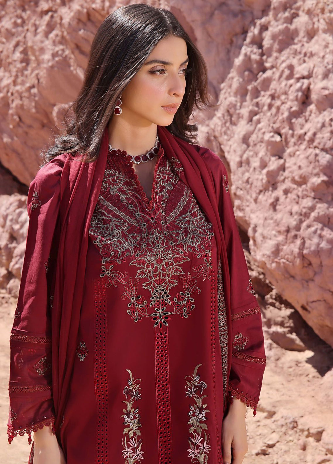 Afsoon By Humdum Embroidered Lawn Suit Unstitched 3 Piece HD24AL D-05 - Summer Collection