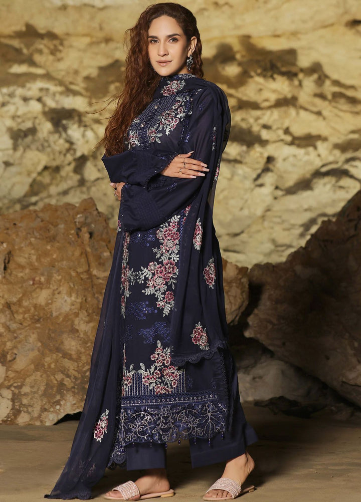 Afsoon By Humdum Embroidered Lawn Suit Unstitched 3 Piece HD24AL D-08 - Summer Collection