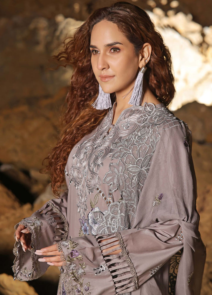 Afsoon By Humdum Embroidered Lawn Suit Unstitched 3 Piece HD24AL D-09 - Summer Collection