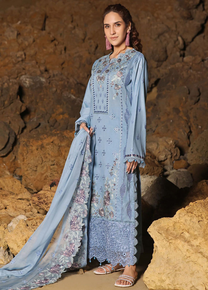 Afsoon By Humdum Embroidered Lawn Suit Unstitched 3 Piece HD24AL D-10 - Summer Collection