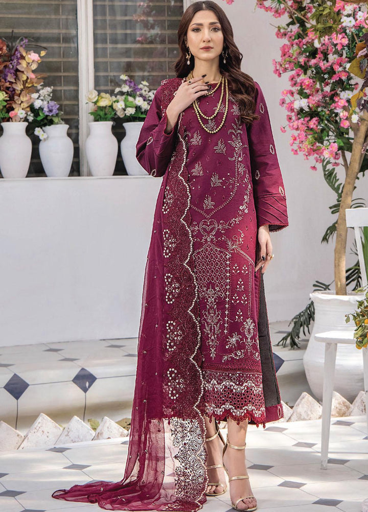Afsoon By Humdum Embroidered Swiss Lawn Suits Unstitched 3 Piece HD23AF D6 - Summer Collection