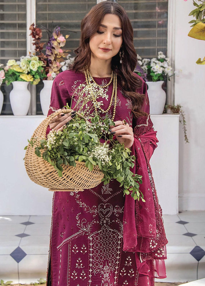 Afsoon By Humdum Embroidered Swiss Lawn Suits Unstitched 3 Piece HD23AF D6 - Summer Collection