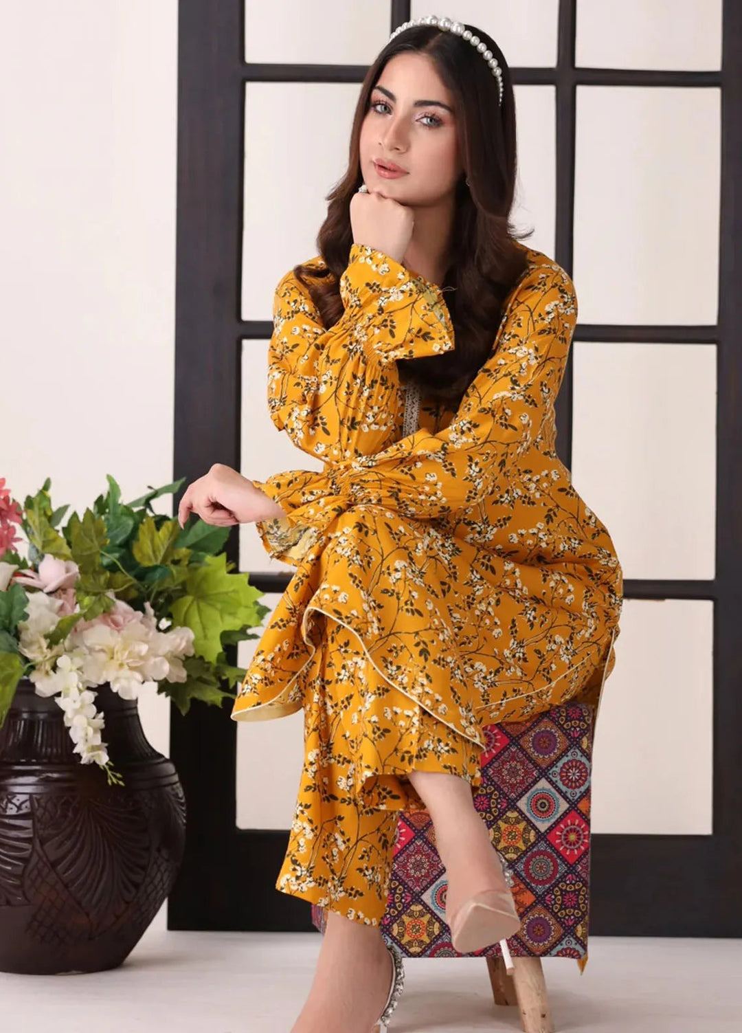 Afterglow By Meerak Printed Linen Suit Unstitched 2 Piece MRK24AG AFG-02 - Winter Collection