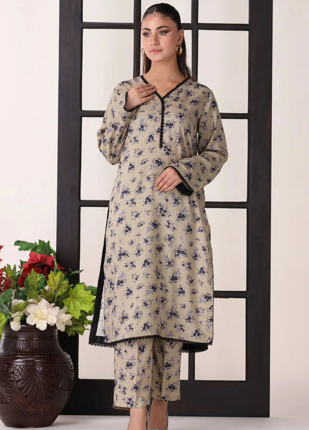 Afterglow By Meerak Printed Linen Suit Unstitched 2 Piece MRK24AG AFG-05 - Winter Collection