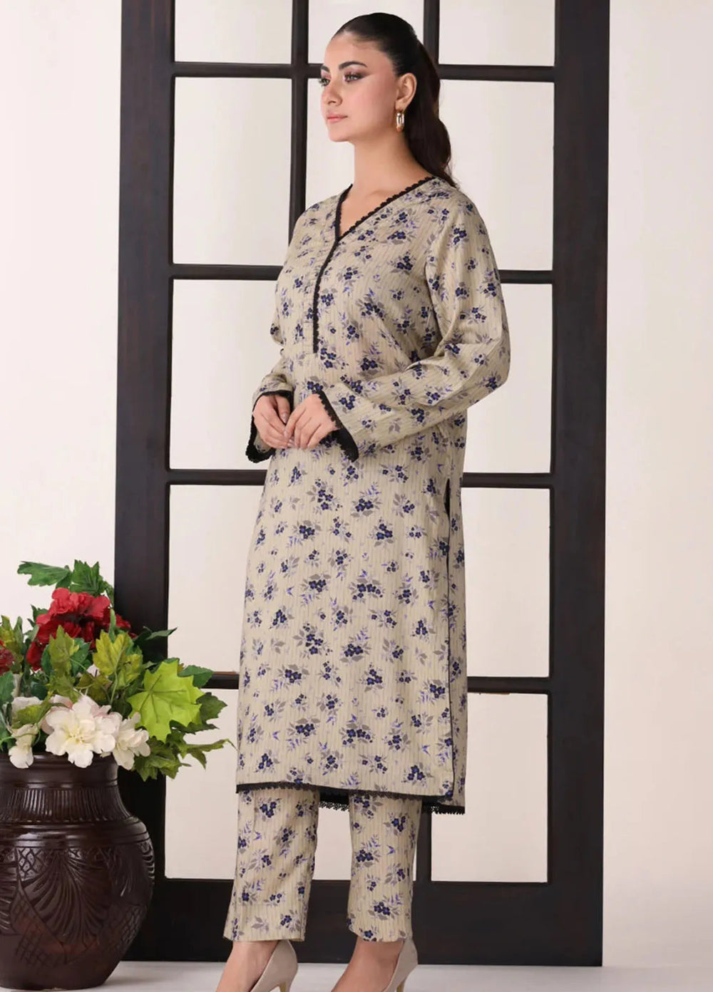 Afterglow By Meerak Printed Linen Suit Unstitched 2 Piece MRK24AG AFG-05 - Winter Collection