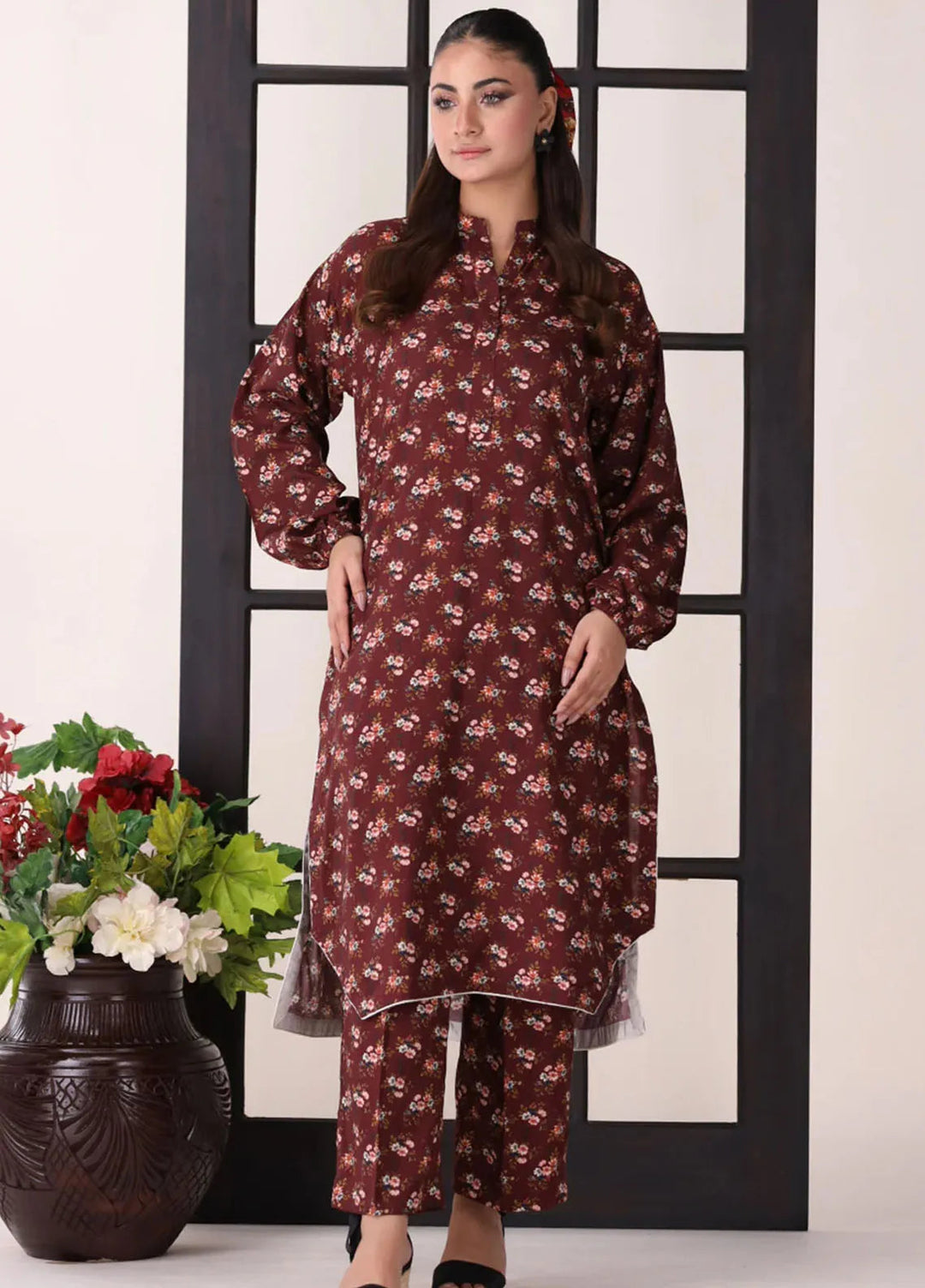 Afterglow By Meerak Printed Linen Suit Unstitched 2 Piece MRK24AG AFG-08 - Winter Collection
