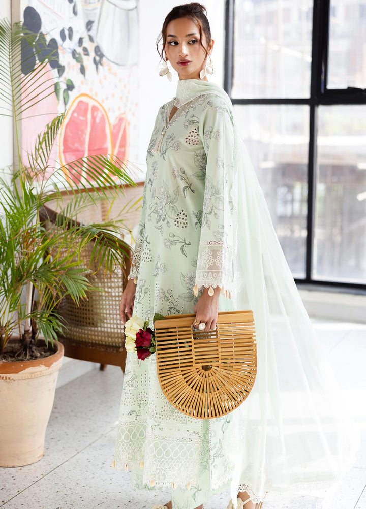 Afterhours by Mahnur Embroidered Lawn Suits Unstitched 3 Piece MN25AH D-4 Mint Mirage - Summer Collection
