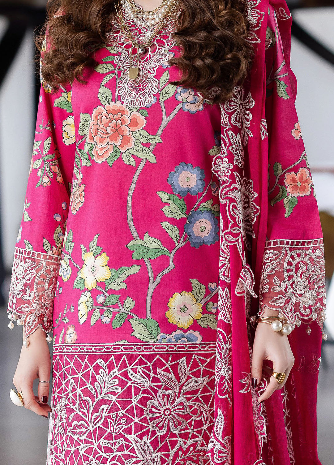 Afterhours by Mahnur Embroidered Lawn Suits Unstitched 3 Piece MN25AH D-5 Laughter Lines - Summer Collection