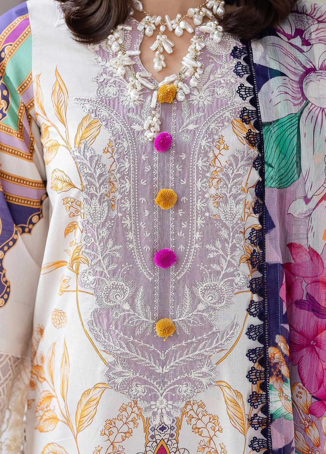 Afterhours by Mahnur Embroidered Lawn Suits Unstitched 3 Piece MN25AH D-9 Sugar Rush - Summer Collection