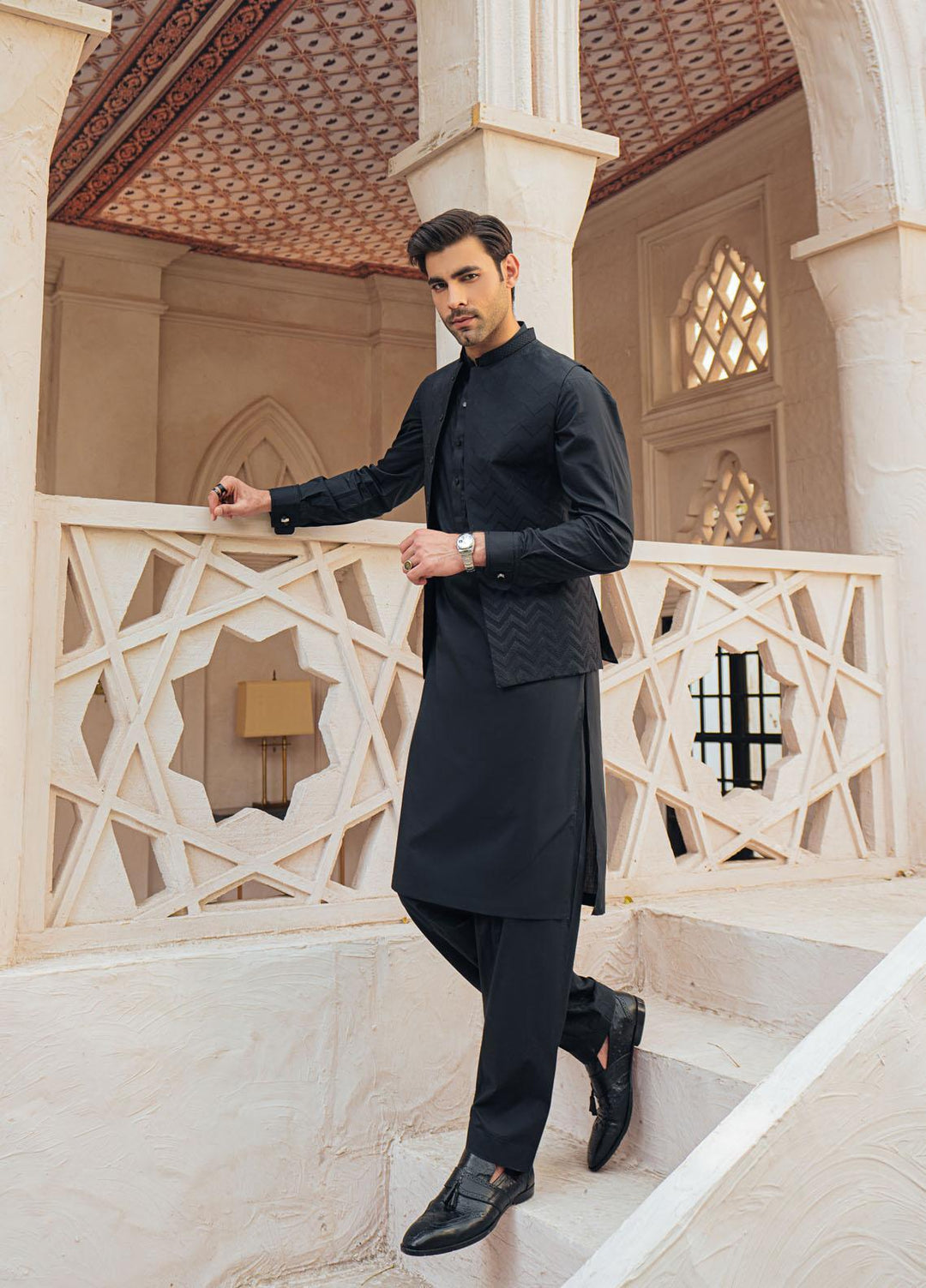 Mushq Cotton Formal Kurta and Pants for Men -  MLM22-07