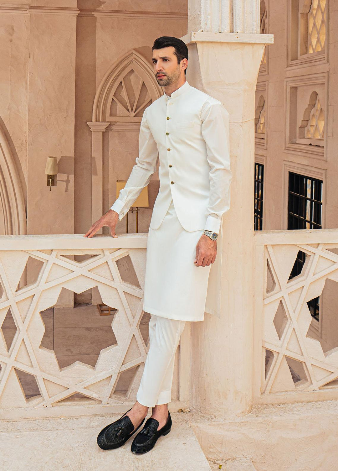 Mushq Cotton Formal Kurta and Pants for Men -  MLM22-09