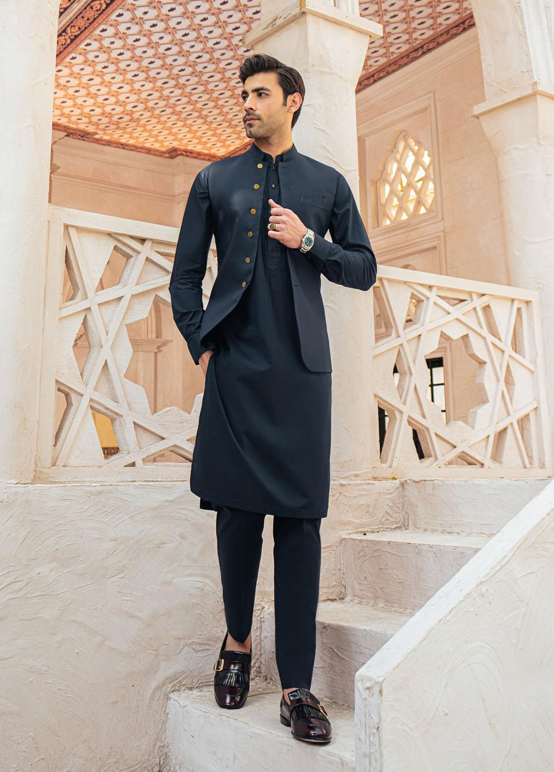 Mushq Cotton Formal Men Kurta and Pants -  MLM22-10