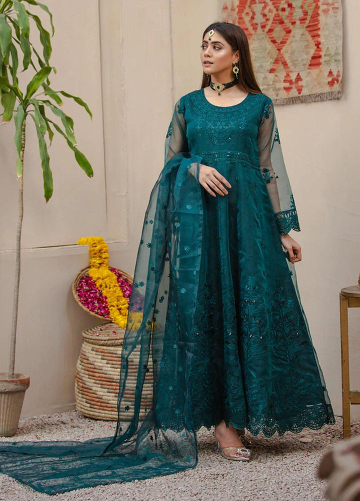 Agha Jaan Luxury Pret  Organza 3 Piece RO-1 Zinc