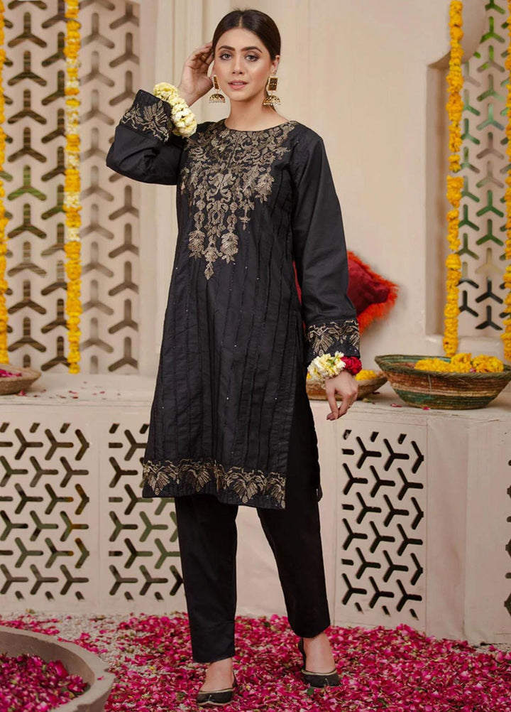 Agha Jaan Luxury Pret  Cotton Shirt RO-6 Black