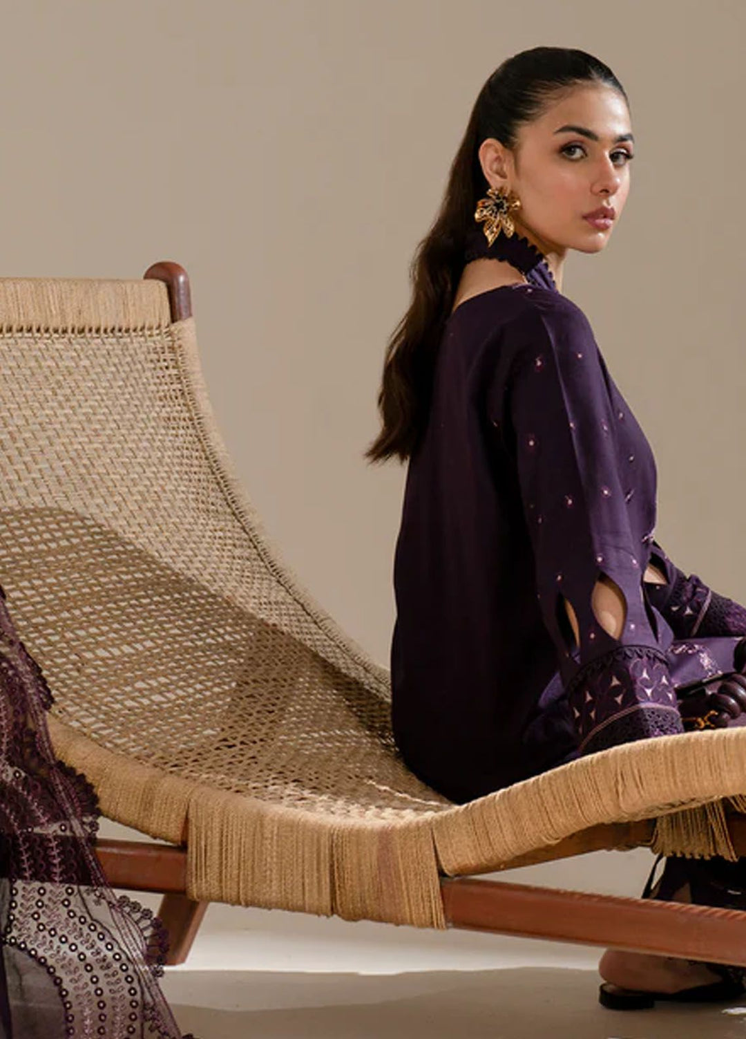 Aghaaz by Azzal Embroidered Lawn Suits Unstitched 3 Piece AZZ24AG Aroma - Summer Collection