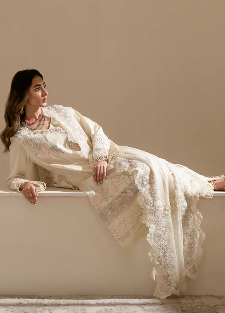 Aghaaz by Azzal Embroidered Lawn Suits Unstitched 3 Piece AZZ24AG Mashl - Summer Collection