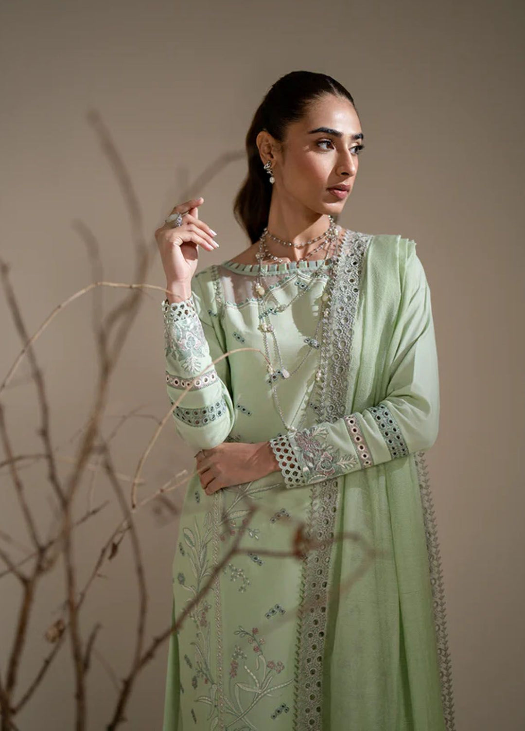 Aghaaz by Azzal Embroidered Lawn Suits Unstitched 3 Piece AZZ24AG Mehak - Summer Collection