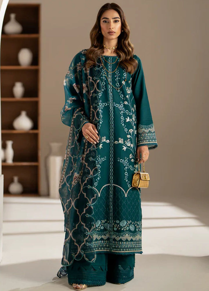 Aghaaz by Azzal Embroidered Lawn Suits Unstitched 3 Piece AZZ24AG Mehr - Summer Collection