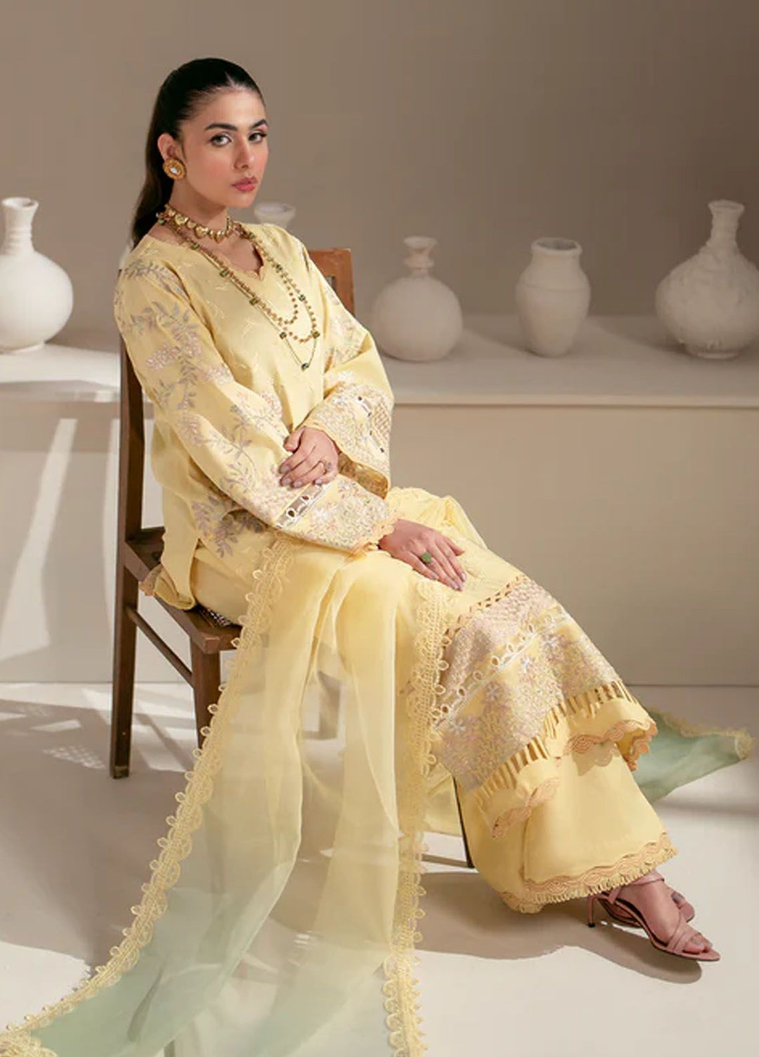 Aghaaz by Azzal Embroidered Lawn Suits Unstitched 3 Piece AZZ24AG Sehar - Summer Collection