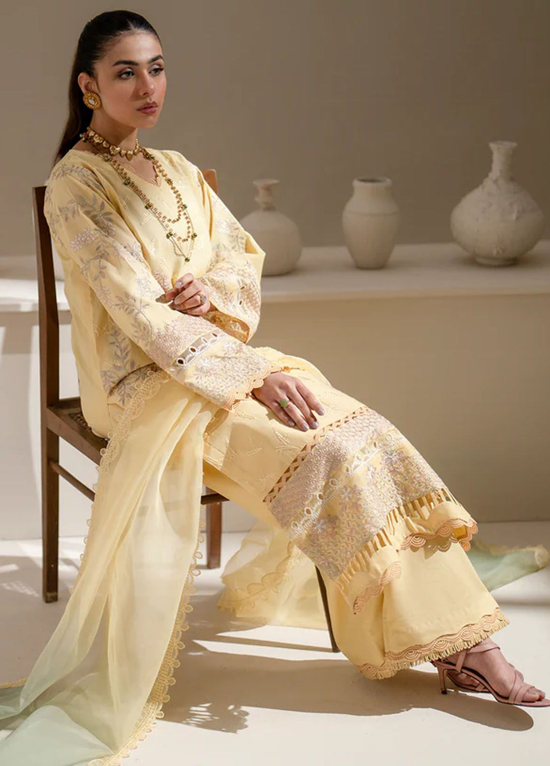 Aghaaz by Azzal Embroidered Lawn Suits Unstitched 3 Piece AZZ24AG Sehar - Summer Collection