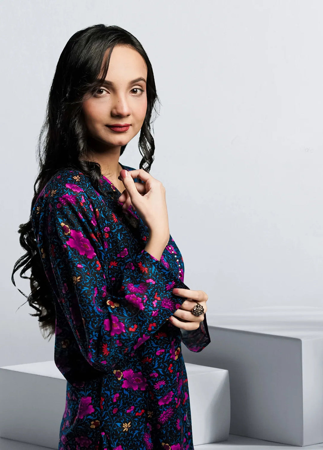 Ahlam by Safa Textiles Pret Cambric 2 Piece Suit Lavender Breeze