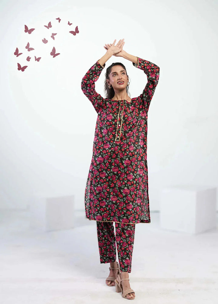 Ahlam by Safa Textiles Pret Cambric 2 Piece Suit Shadow Florals