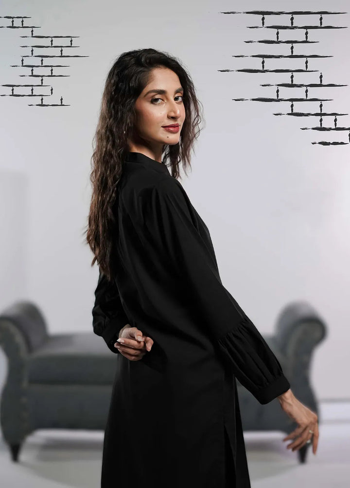 Ahlam by Safa Textiles Pret Wash n Wear 2 Piece Suit Noir