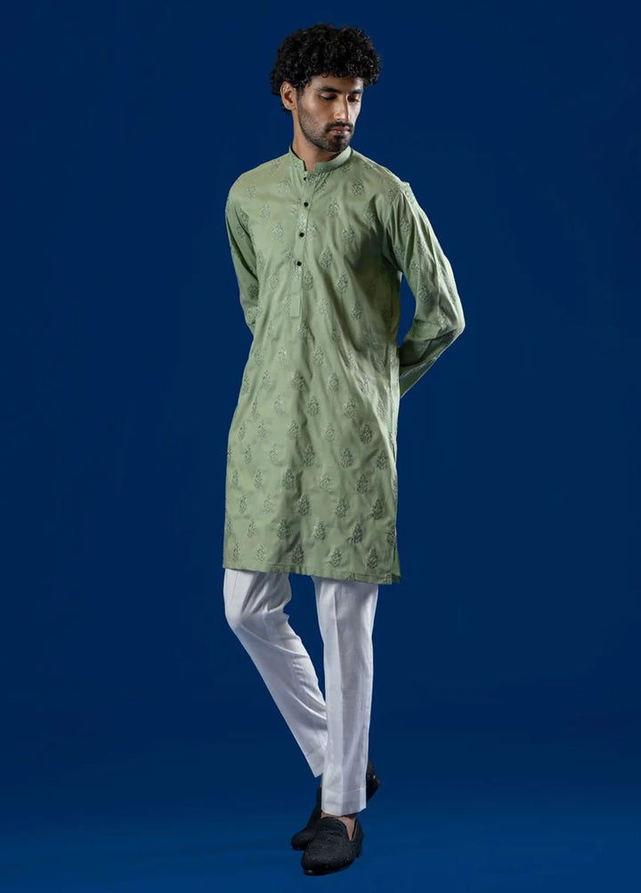 Ahmad Raza Embroidered Kurta Pajama Cotton AR5174