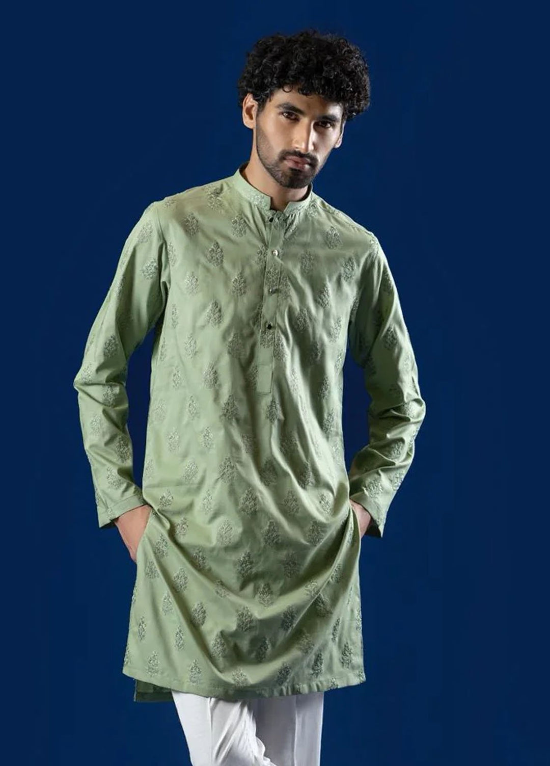 Ahmad Raza Embroidered Kurta Pajama Cotton AR5174