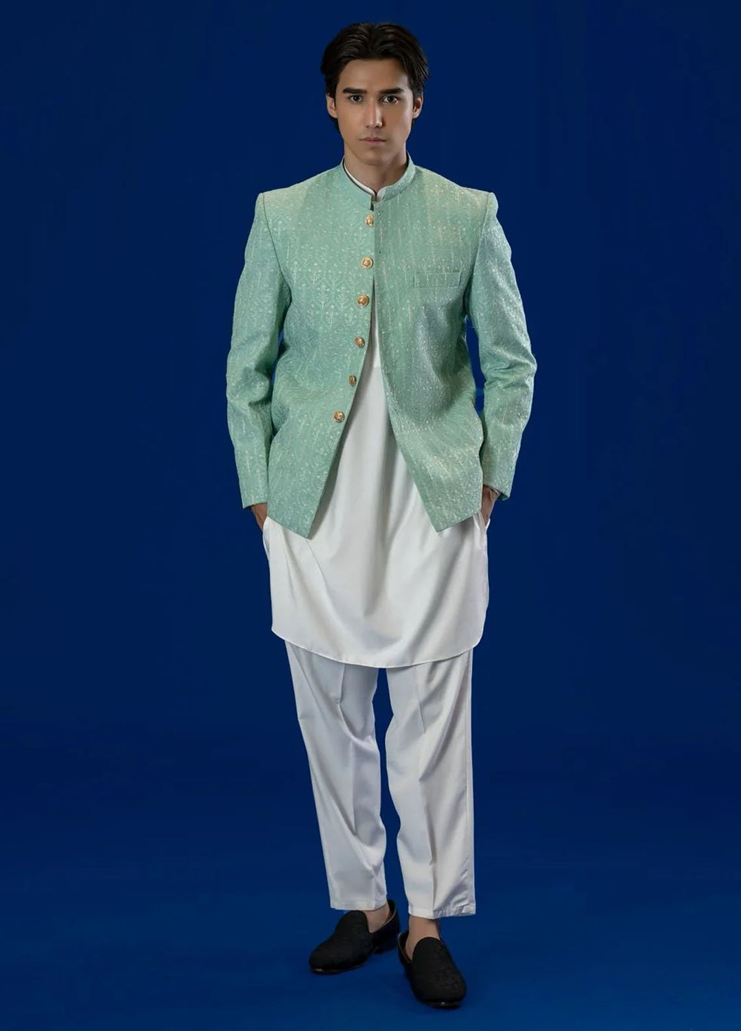 Ahmad Raza Embroidered Kurta Pajama Cotton AR5183