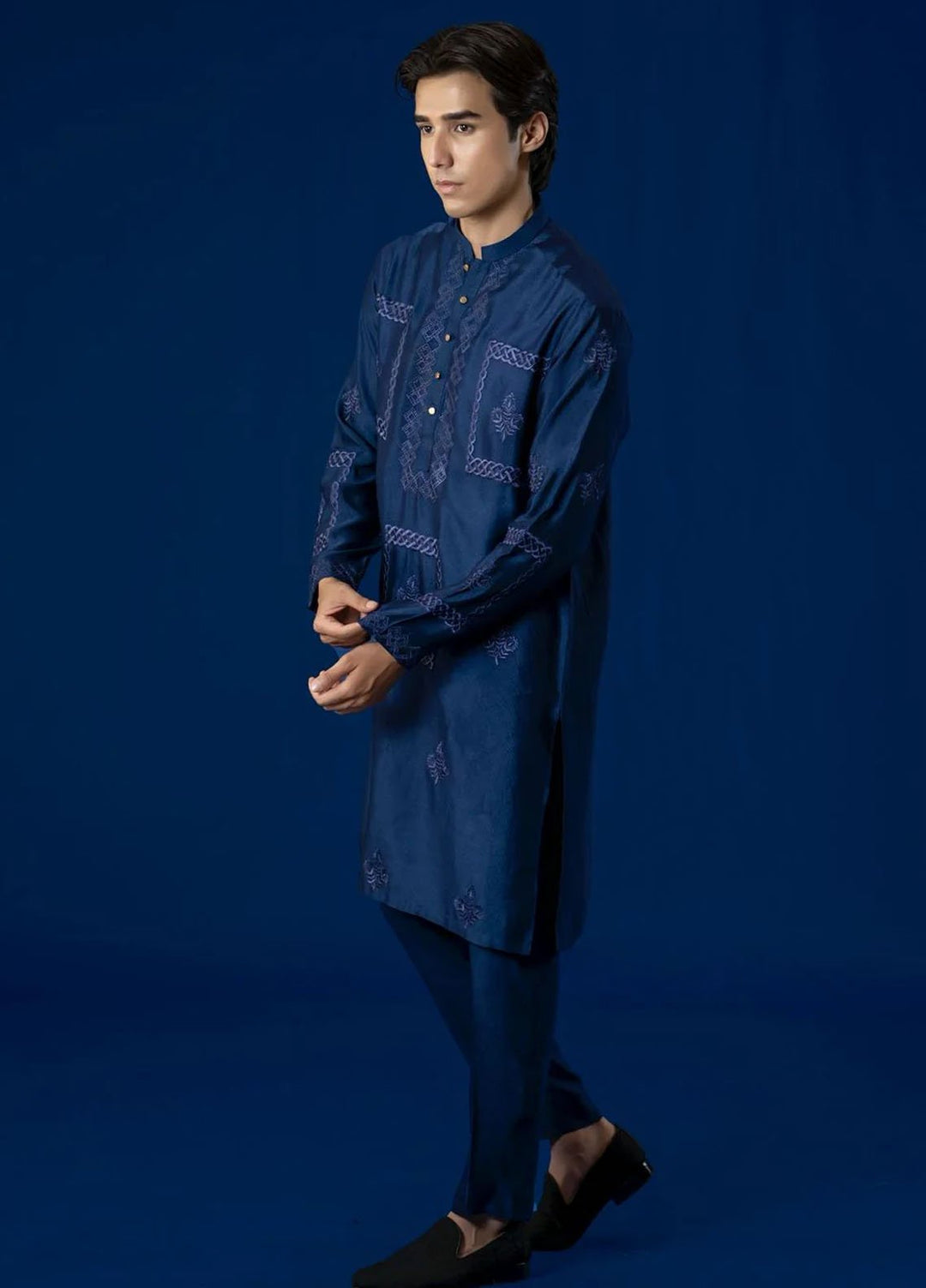 Ahmad Raza Embroidered Kurta Pajama Cotton AR5184