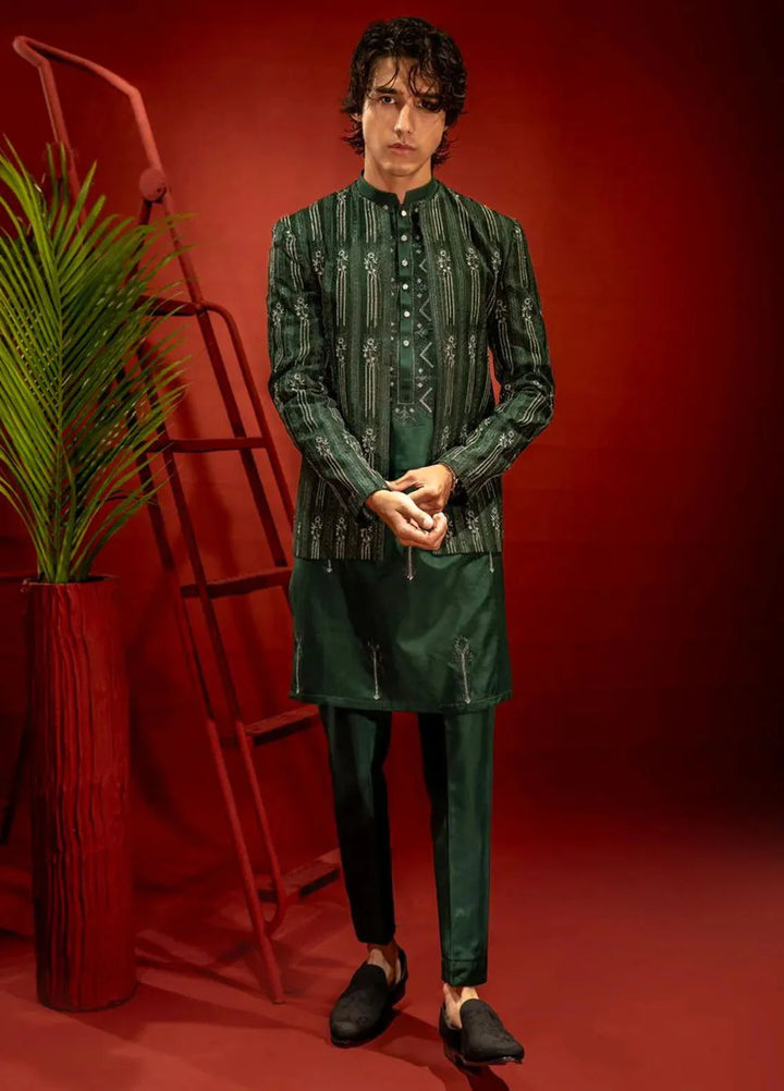 Ahmad Raza Embroidered Men Prince Suit - AR9014