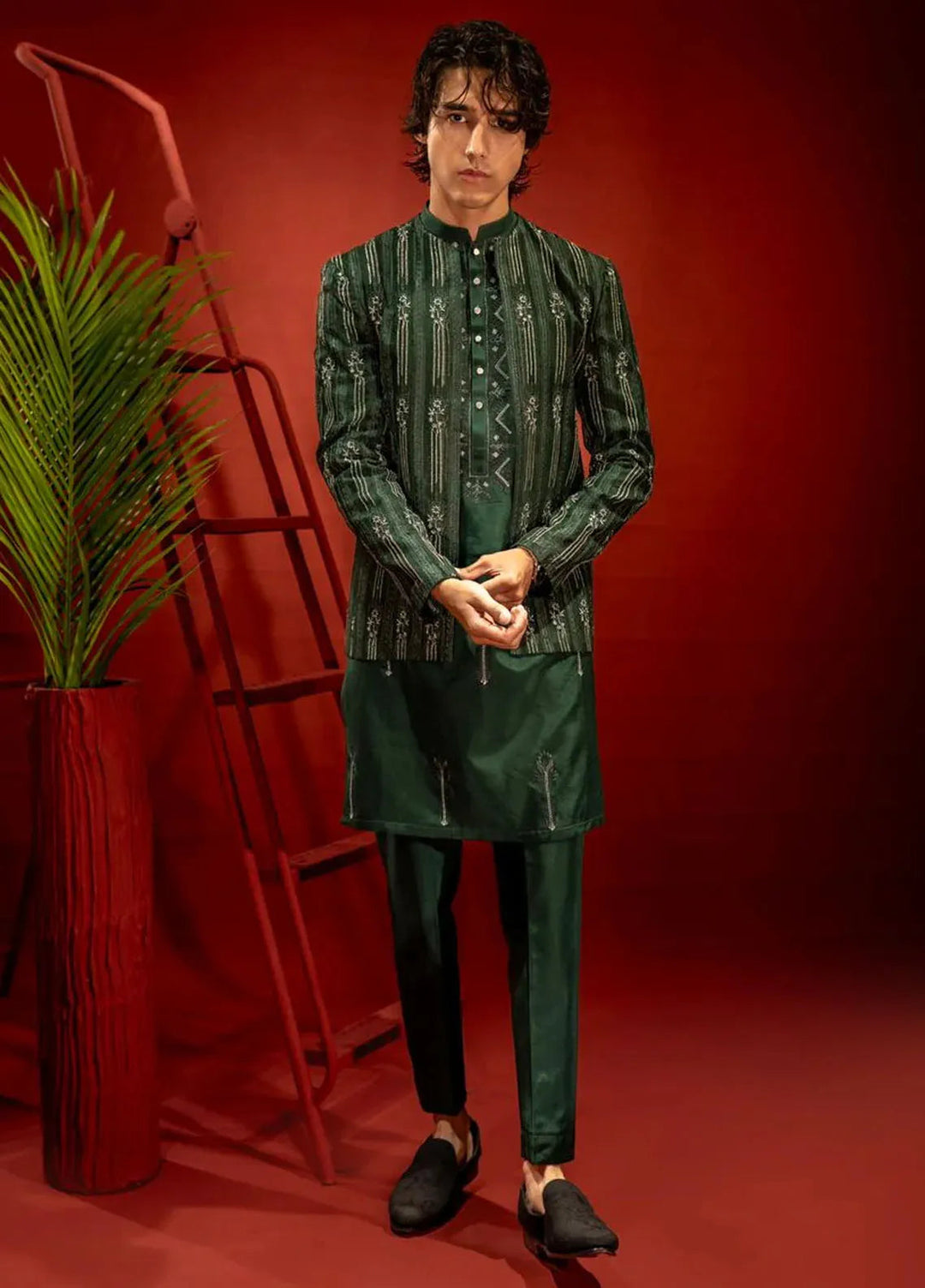 Ahmad Raza Embroidered Men Prince Suit - AR9014