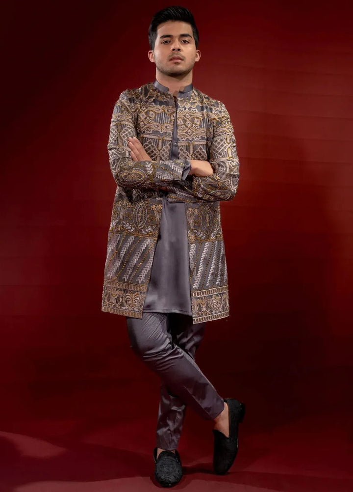 Ahmad Raza Embroidered Men Prince Suit - AR9027