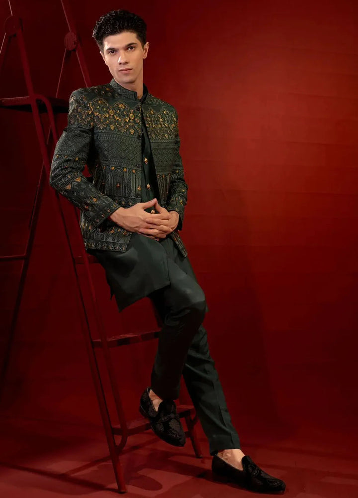 Ahmad Raza Embroidered Men Prince Suit - AR9031