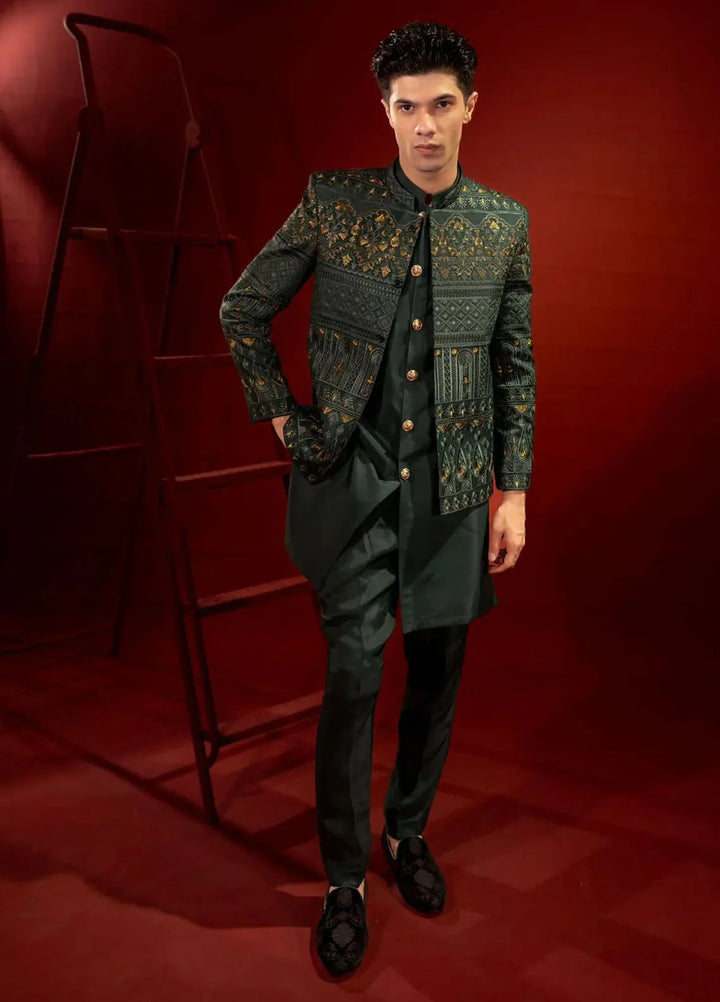 Ahmad Raza Embroidered Men Prince Suit - AR9031