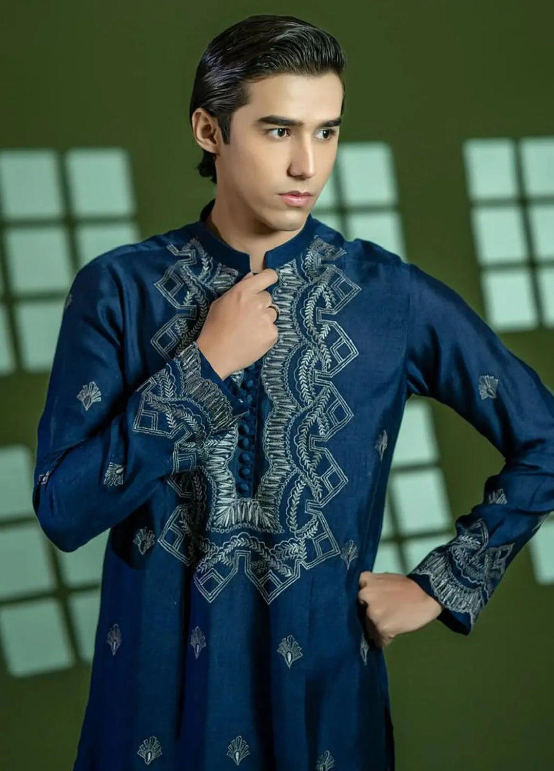 Ahmad Raza Formal Cotton Net Mens 2 Piece Suit AR5146