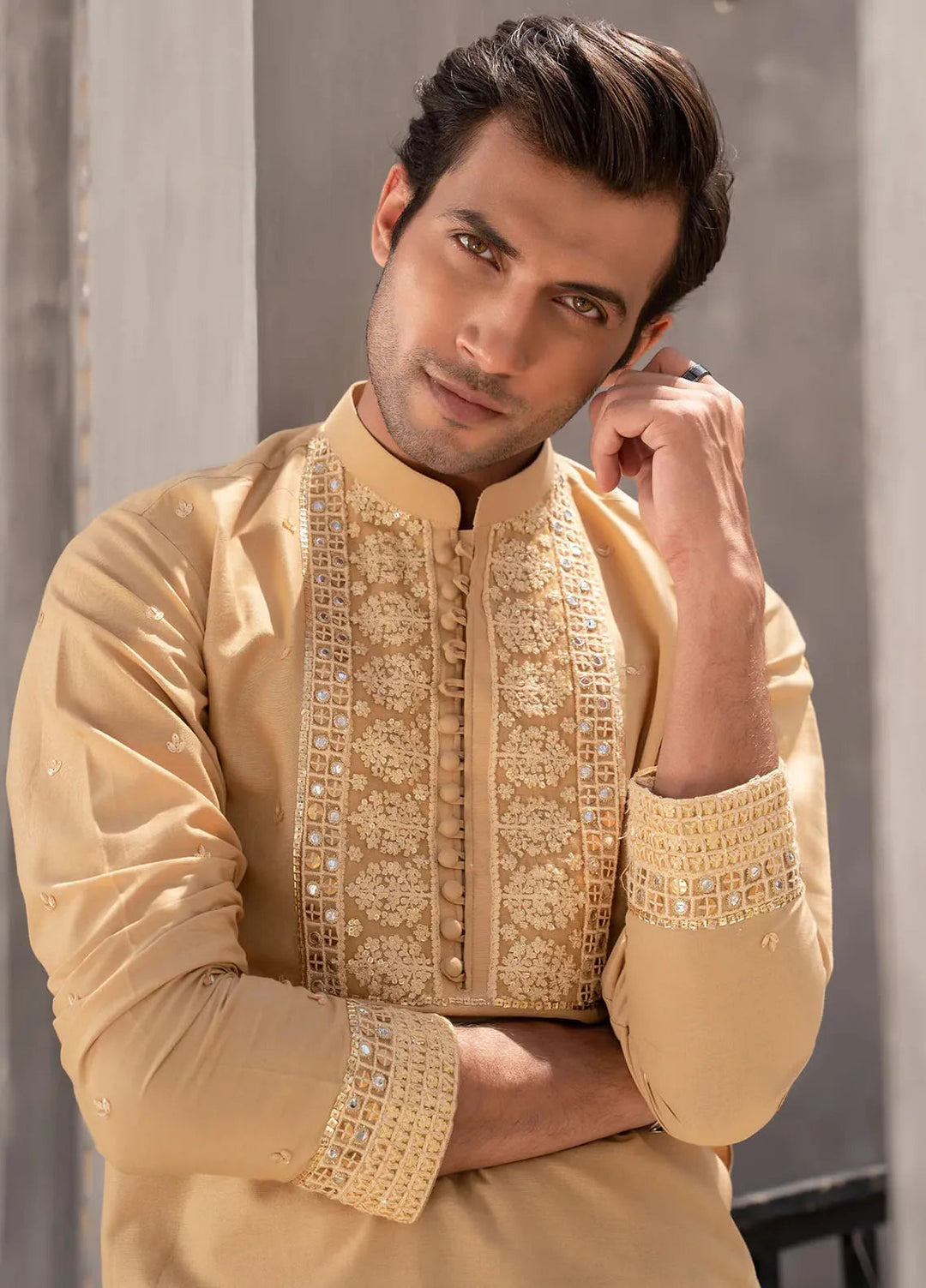 Ahmad Raza Pret Embroidered Cotton 2 Piece Suit AR-5082