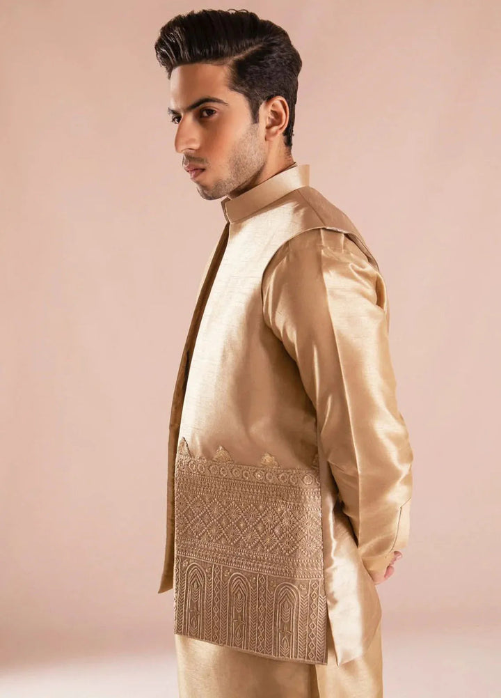 Ahmad Raza Pret Embroidered Raw Silk 3 Piece Suit AR5099