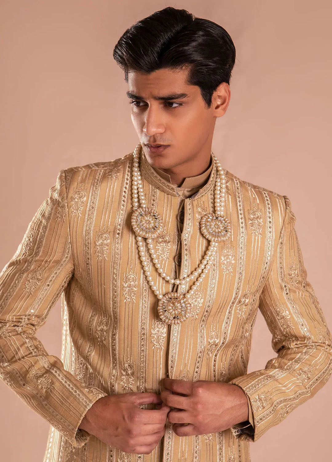 Ahmad Raza Pret Embroidered Silk 4 Piece Suit AR-9004