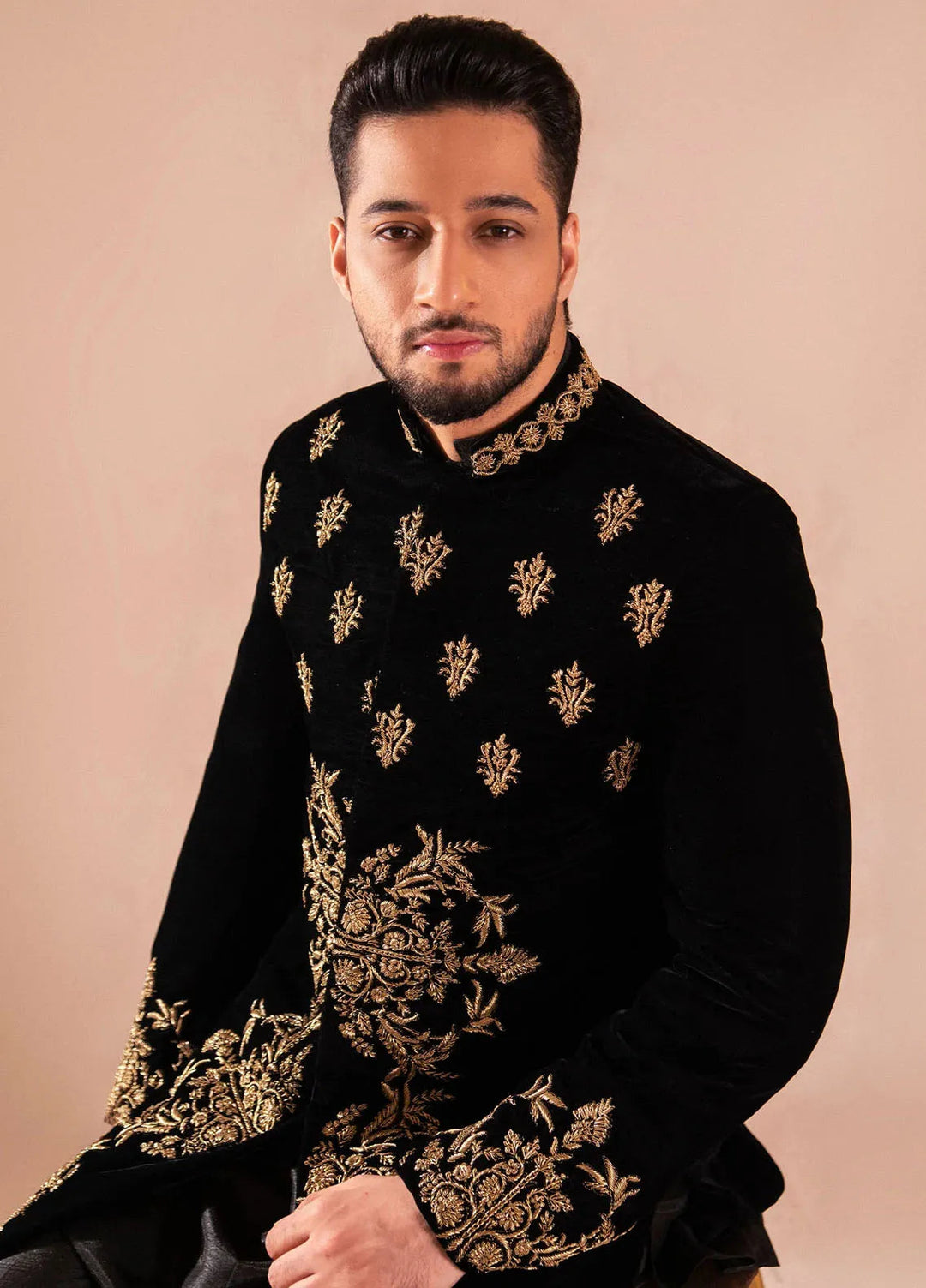 Ahmad Raza Pret Embroidered Silk 4 Piece Suit AR-9007