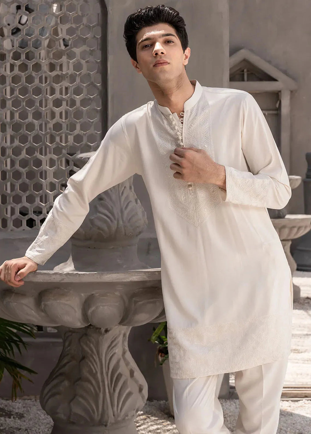 Ahmad Raza Pret Embroidered Wash N Wear 2 Piece Suit AR-5077