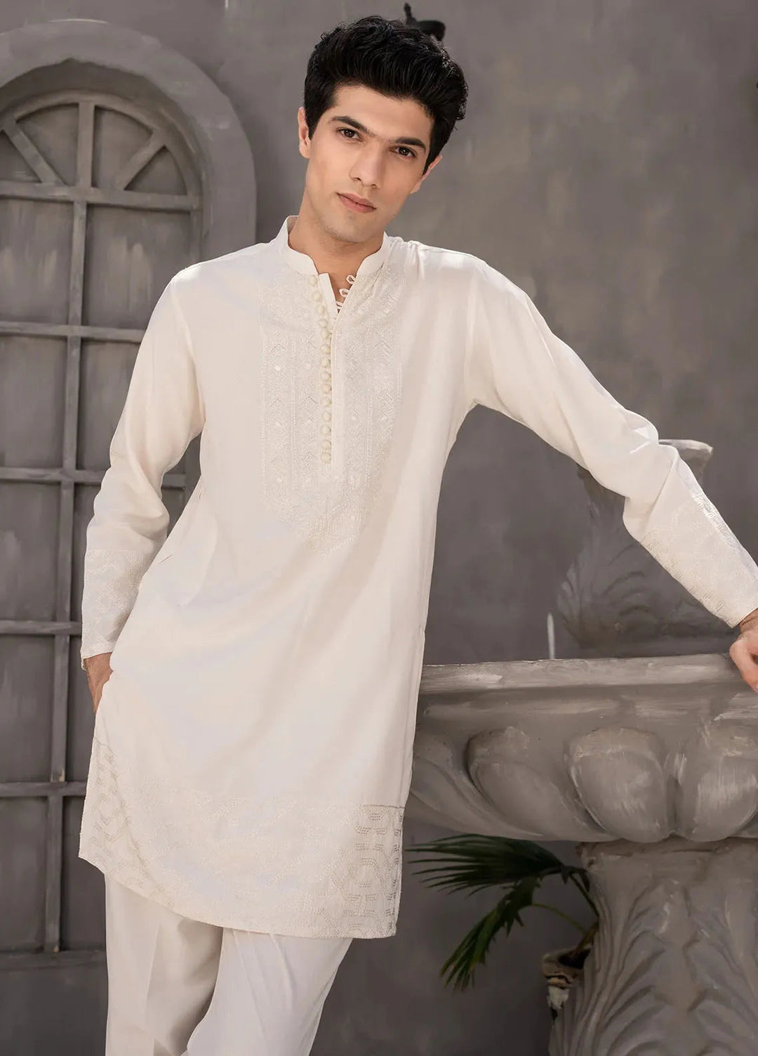 Ahmad Raza Pret Embroidered Wash N Wear 2 Piece Suit AR-5077