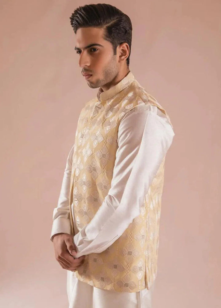 Ahmad Raza Silk Embroidered Men 3 Piece Suit - AR5101